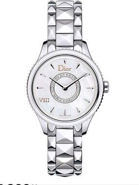 Dior VIII Montaigne Diamond Ladies Watch - Mother of Pearl, Silver & Rose Gold